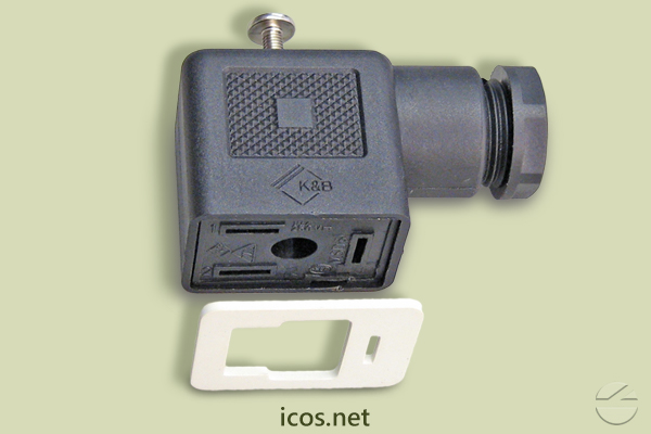 DIN 43650 Connector for electrical installation of Eicos sensors