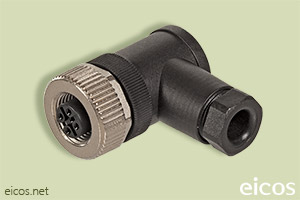Click to enlarge the image of 90° M12 female connector of 4 contacts 90° M12 female connector of 4 contacts