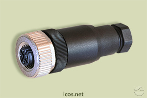 Click to enlarge the image of M12 female straight Connector of 4 contacts without cable M12 female straight Connector of 4 contacts without cable