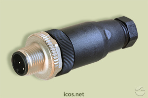 Click to enlarge the image of M12 male straight Connector of 4 pins without cable M12 male straight Connector of 4 pins without cable