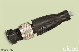 Click to enlarge the image of Mounting of the straight M12 female connector with Eicos sensor Mounting of the straight M12 female connector with Eicos sensor