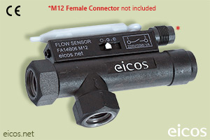 Click to enlarge the image of Eicos flow switch FA14B06-M12, ideal for low liquid flows Eicos flow switch FA14B06-M12, ideal for low liquid flows