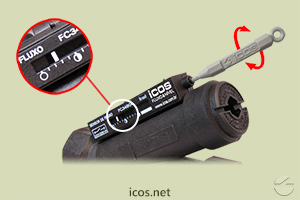Click to enlarge the image of Sensitivity adjust of the Eicos flow switch FC34B02 Sensitivity adjust of the Eicos flow switch FC34B02