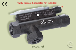 Click to enlarge the image of Eicos flow switch FE14B04-M12, ideal for low liquid flows Eicos flow switch FE14B04-M12, ideal for low liquid flows
