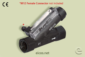 Click to enlarge the image of Eicos flow switch FH12B02-M12, ideal for medium liquid flows Eicos flow switch FH12B02-M12, ideal for medium liquid flows