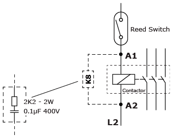 Electrical connection of Level Switch or Flow Switch using K8 Suppressor Filter (AC)