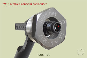 Click to enlarge the image of M12 plug of the Eicos level switch LA31N-M12 M12 plug of the Eicos level switch LA31N-M12