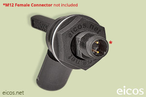 Click to enlarge the image of M12 plug of the Eicos level switch LF322E-M12 M12 plug of the Eicos level switch LF322E-M12
